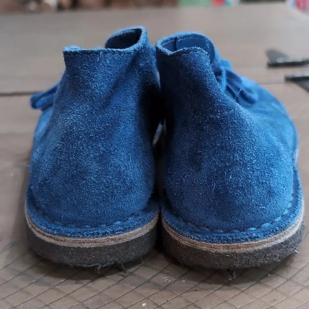 J CREW CREW CUTS UNISEX MACALISTER Blue Suede BOOTS SZ K2
